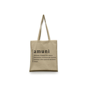 AMUNI SHOP SHOPPER PERSOLAZZATA STAMPATA CON LOGO